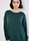 Honeycomb Knit Jumper Mini Dress, Green, large