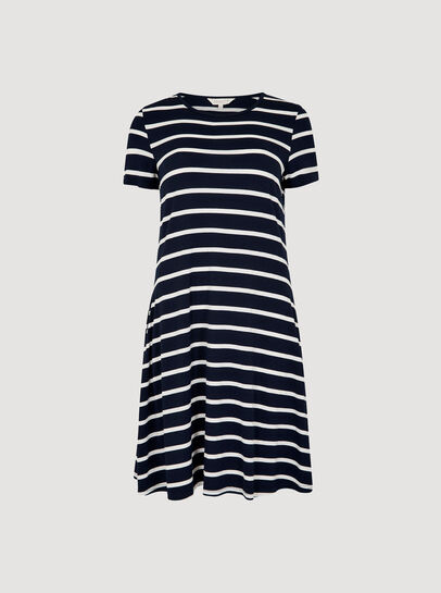 Stripe Jersey Mini Dress