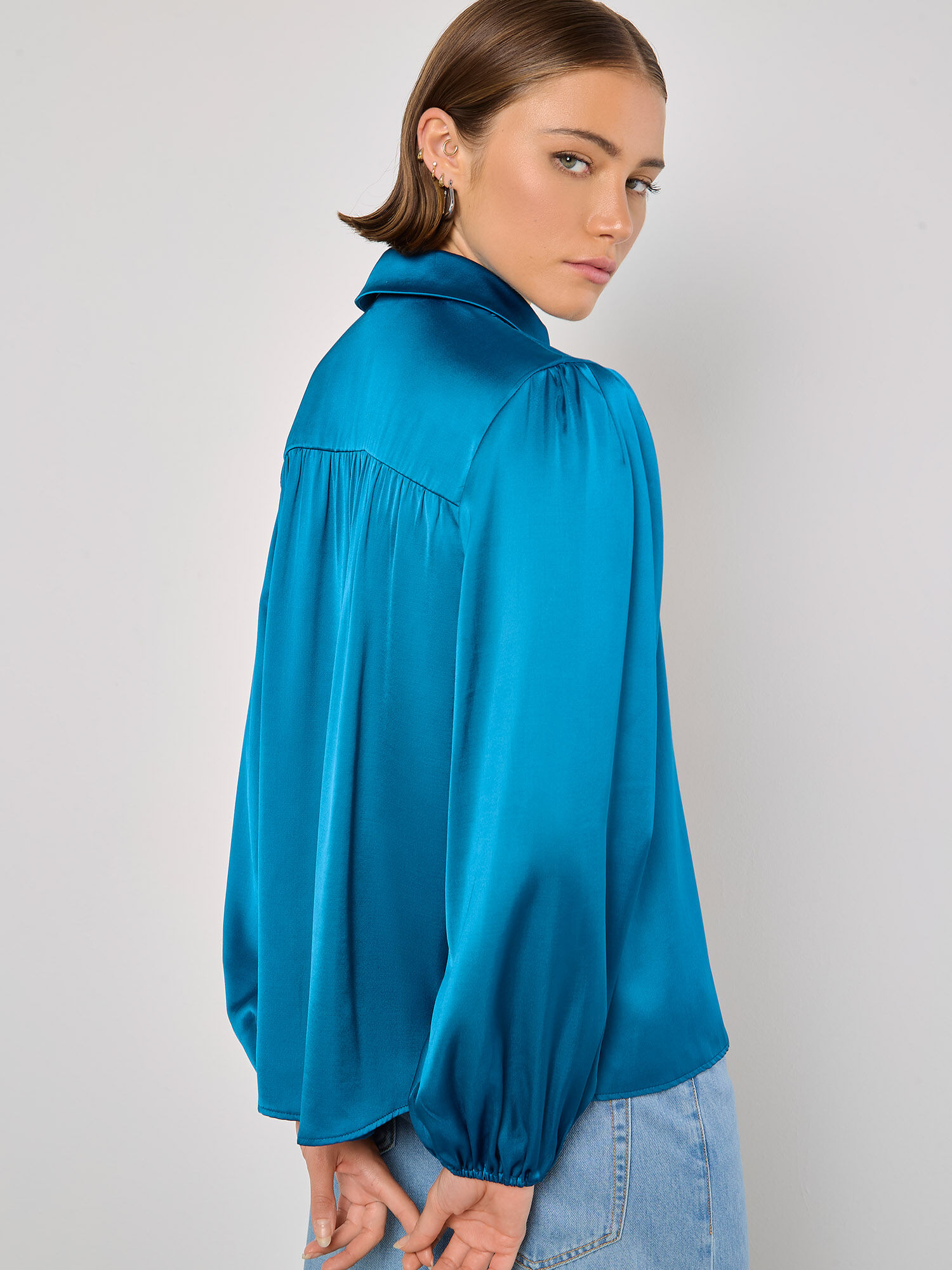 Soft Satin Shirt | Apricot Clothing