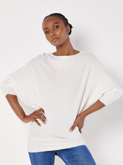 Textured Knit Lightweight Jumper
