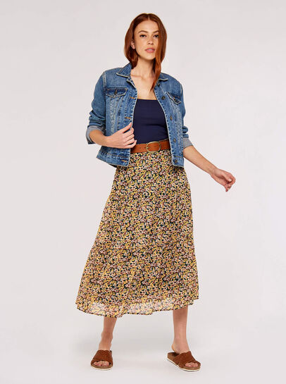 Pansy Ditsy Tiered Skirt