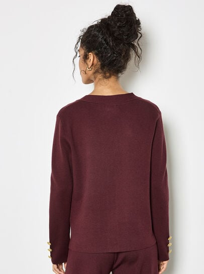 Statement Hammered Buttons Lightweight Cardigan