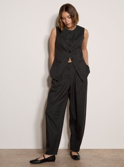 Oversized Pinstripe Waistcoat