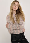 Space Dye Boxy Cropped Jumper, Red, large
