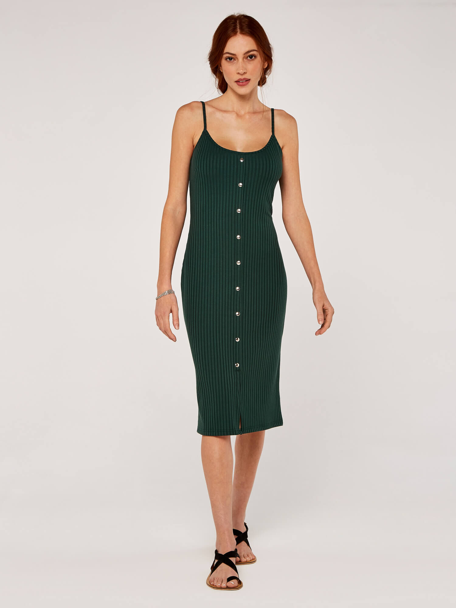 Jersey Ribbed Cami Dress | Apricot UK