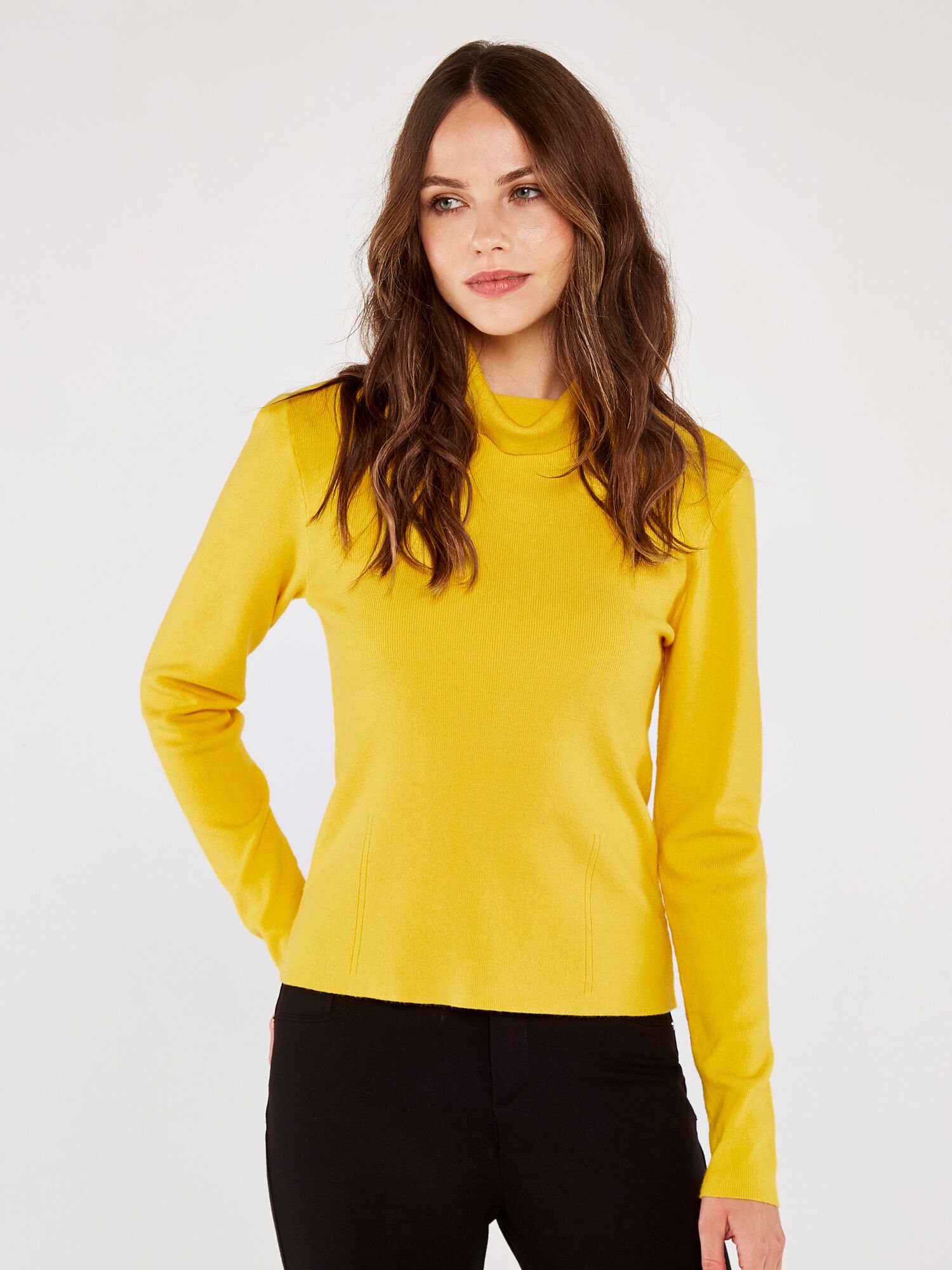 Mustard ribbed jumper clearance