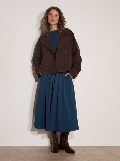 Suedette Short Trench Jacket