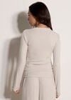 Side Ruched Soft-Touch Top, Stone, large