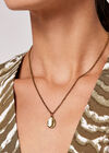 Gold Coin Necklace, Yellow, large