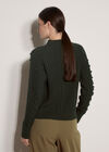 Bobble Cable Knit Jumper, Green, large