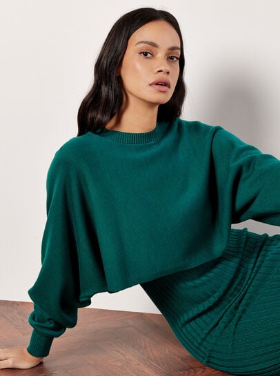 Cropped Batwing Jumper
