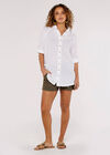 Tetra Oversized Shirt, White, large