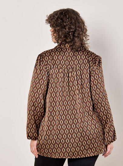 Curve Retro Diamond Satin Shirt