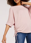 Soft Drawstring  Top, Pink, large
