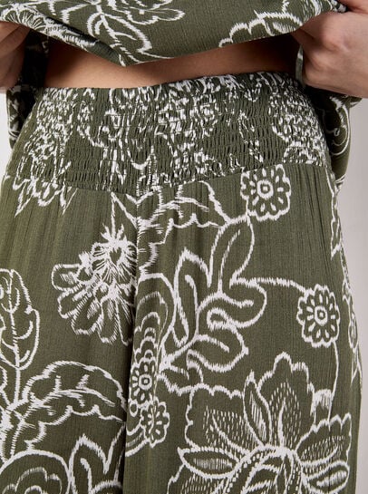 Sarasa Floral Wide Leg Trousers