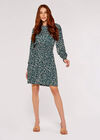 Silhouette Leaf Mini Dress, Green, large
