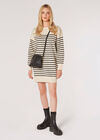 Stripe Jumper Mini Dress, Stone, large