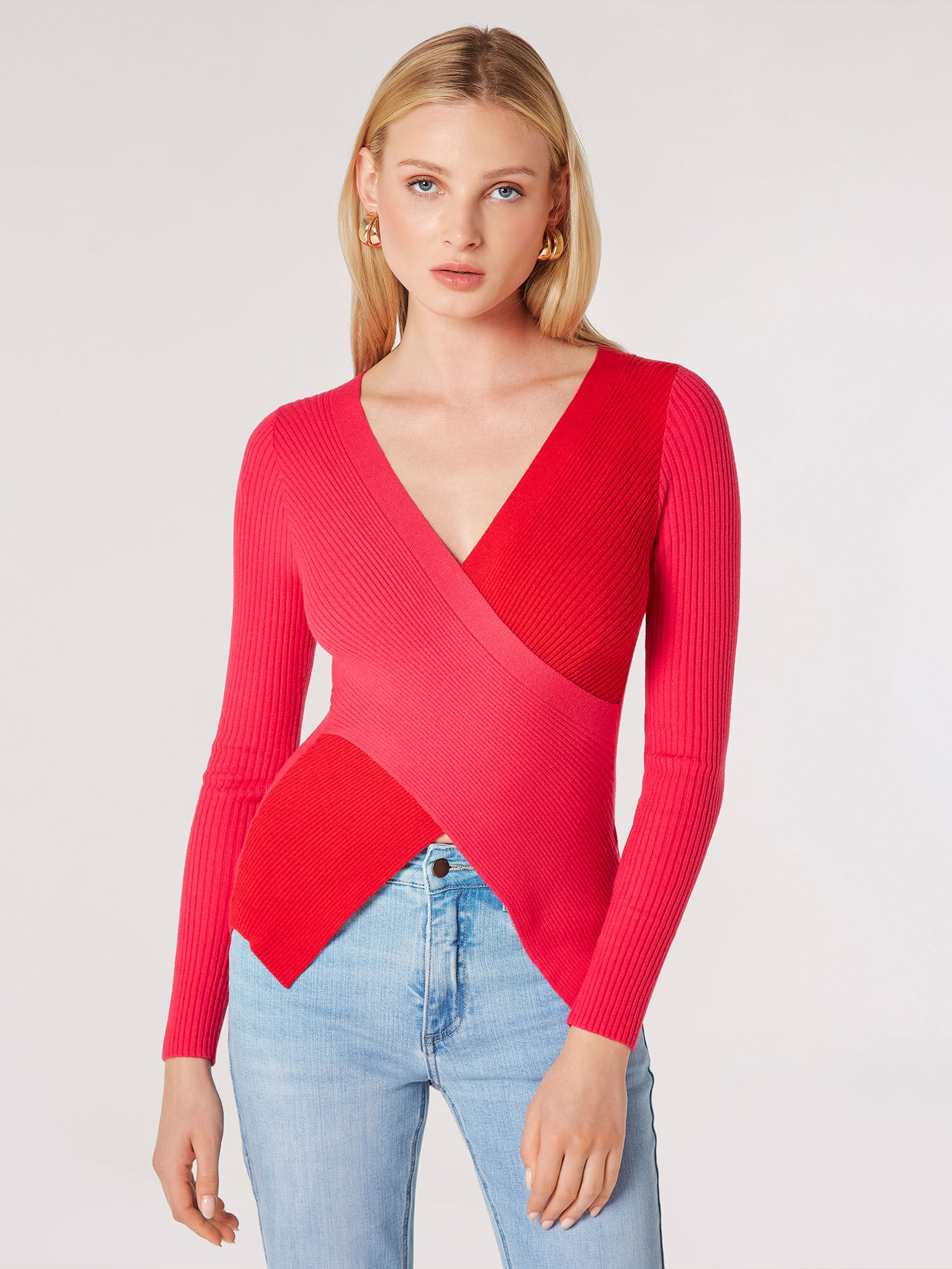 Pull Cache C ur Court Color Block Vetements Apricot