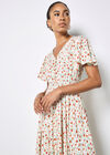 Ditsy Floral Midi Dress, Cream, large