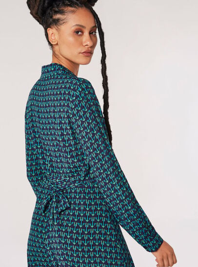 Geometric Shirt Midi Dress