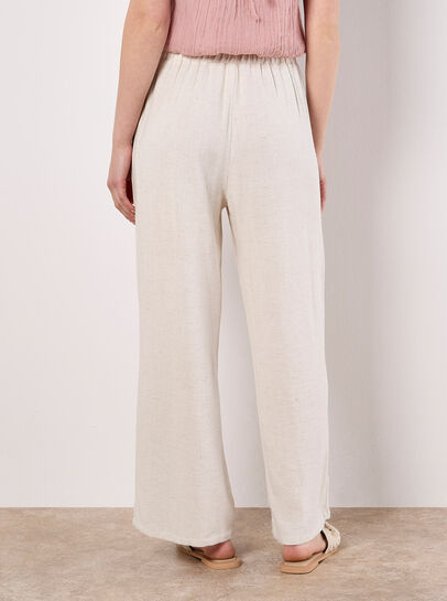 Linen Blend Culotte Trousers