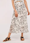  Retro Floral Skirt, Cream, large