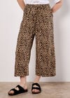 Leopard Print Culottes, Brown, large