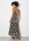 Animal Print Trapeze Cami Maxi Dress, Black, large