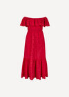 Bardot Broderie Maxi Dress, Red, large