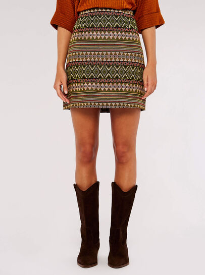 Aztec Jacquard Mini Skirt