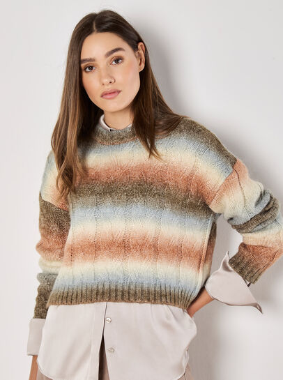 Boxy Space Dye Cable Jumper