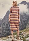 Ombre Knitted Midi Dress, Rust, large