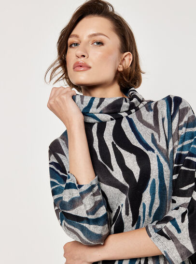 Zebra Soft Touch Cocoon Mini Dress