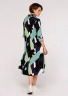 Brushstroke Print Mini Dress, Blue, large