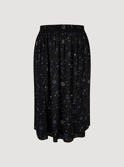 Curve Constellation Midi Skirt
