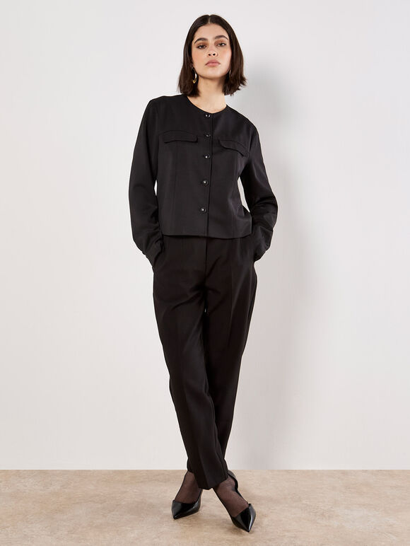Tailored Lightweight Jacket, Black, large