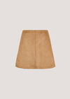 Suedette A-Line Mini Skirt, Stone, large