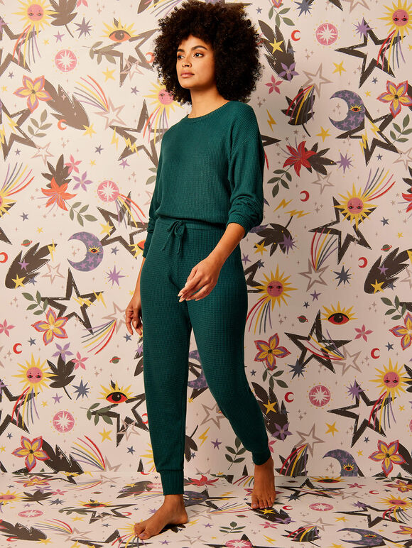 Waffle Knit Pyjama Set, , large
