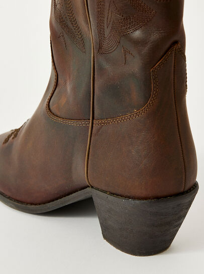 Brown Cowboy Leather Boots