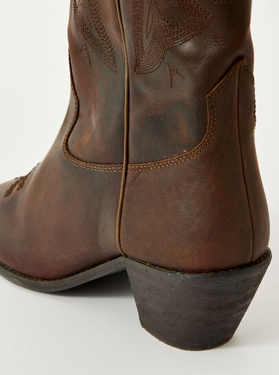 Brown Cowboy Leather Boots
