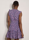 Ditsy Floral Ruffle Mini Dress, Purple, large