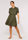 Cheetah Print Mini Dress, Khaki, large