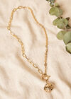 Gold Flower T-Bar Necklace, Assorted, large