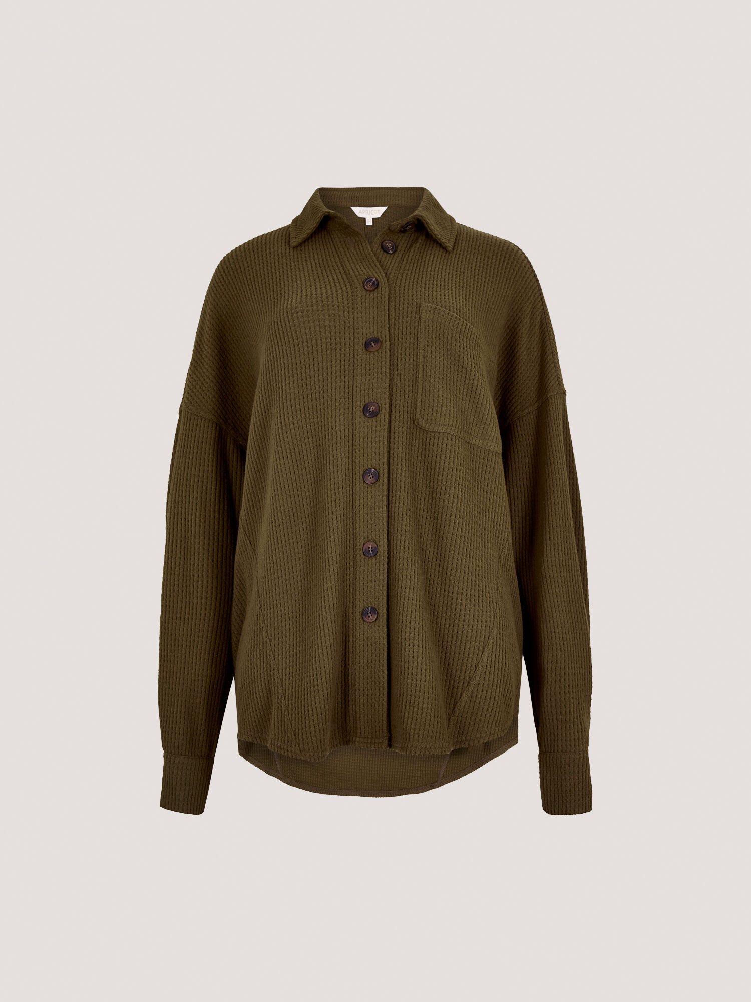 Oversized Waffle Knit Shirt | Apricot Clothing