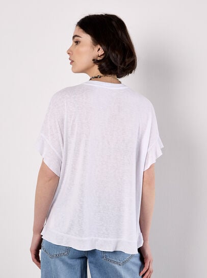 Ruffle Sleeve T-Shirt