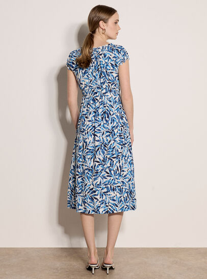 Watercolour Leaf Midi Dress