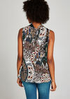 Green  Peacock Feather High Neck Top, Green, large