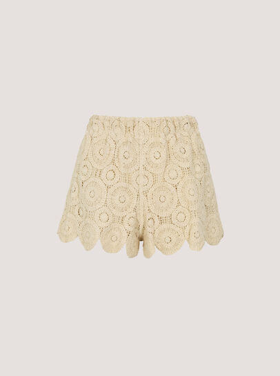 Crochet Circle Cotton Mini Shorts