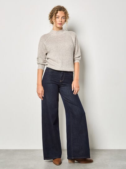 Sequin Fisherman Knit Jumper