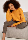 Diamond Knit Jumper, Mustard, large